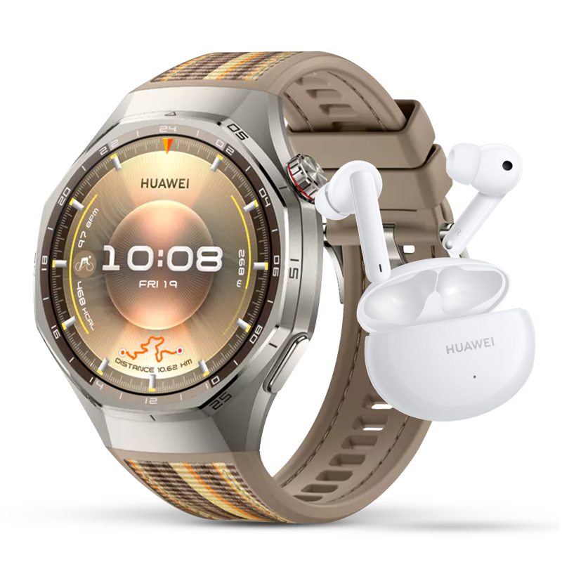 Huawei Watch GT6 Pro 46mm Brown + FreeBuds 5i Ceramic White GRATIS